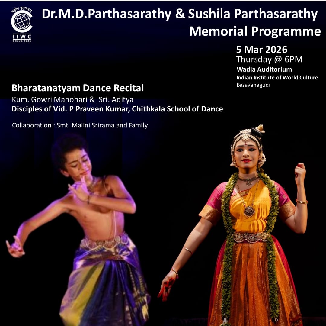Dr. M.D. Parthasarathy & Sushila Parthasarathy Memorial Programme poster